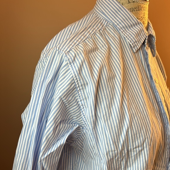 Women’s pin stripped blue pajamas Ralph Lauren size medium - Picture 5 of 6